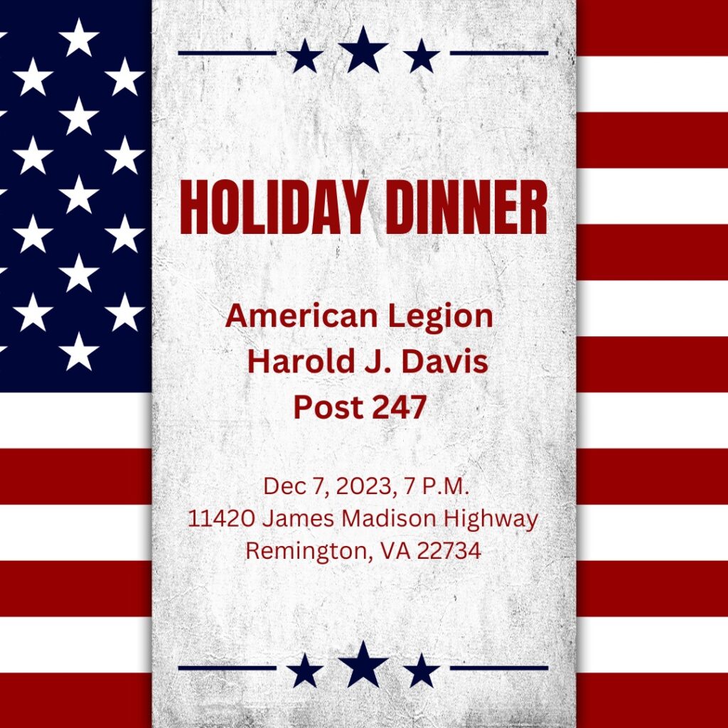 Post 247 Veterans Holiday event dinner