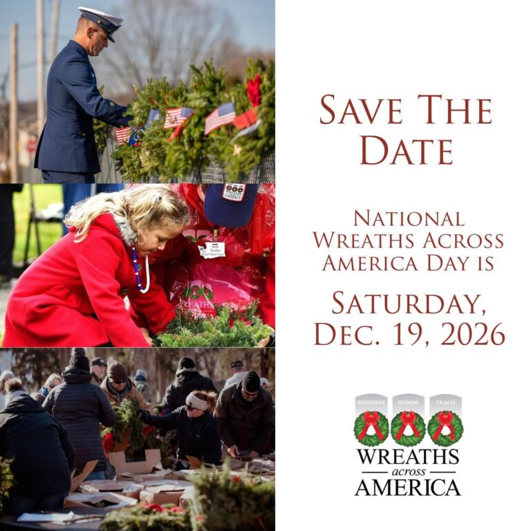 the date of Wreaths Across America for 2026